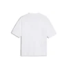 Camiseta de manga corta para hombre de Balenciaga, blanca con el logotipo BB y estampado del logotipo clásico, 570803TEV489044