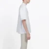 Camiseta de manga corta para hombre de Balenciaga, blanca con el logotipo BB y estampado del logotipo clásico, 570803TEV489044
