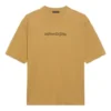 Camiseta de manga corta para hombre de Balenciaga con cuello redondo y estampado de letras, color caqui, 620969TIV509605