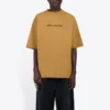 Camiseta de manga corta para hombre de Balenciaga con cuello redondo y estampado de letras, color caqui, 620969TIV509605