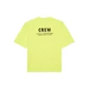 Camiseta de manga corta para hombre de Balenciaga con estampado de letras, verde fluorescente 620969TIVG97072