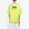 Camiseta de manga corta para hombre de Balenciaga con estampado de letras, verde fluorescente 620969TIVG97072