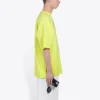 Camiseta de manga corta para hombre de Balenciaga con estampado de letras, verde fluorescente 620969TIVG97072