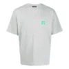 Camiseta de manga corta para hombre de Balenciaga con estampado del logotipo en el pecho, gris, 594579THV631300