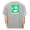 Camiseta de manga corta para hombre de Balenciaga con estampado del logotipo en el pecho, gris, 594579THV631300