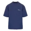 Camiseta de manga corta retro Balenciaga para hombre, colección primavera-verano 2021, azul 612966TJV874866