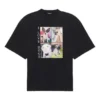 Camiseta de manga corta retro con estampado SS21, negra 641614TJVH11000