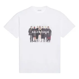 Camiseta de manga corta retro con logotipo impreso en el pecho «Blanca» 612965TIV479000