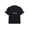 Camiseta de manga corta retro espacial de la colaboración Balenciaga x NASA «Negro» 651795TKVD71070
