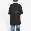 Camiseta de manga corta retro espacial de la colaboración Balenciaga x NASA «Negro» 651795TKVD71070