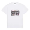 Camiseta de manga corta retro para hombre de Balenciaga con estampado del logotipo «Band Portrait», blanca, 612966TIV479000