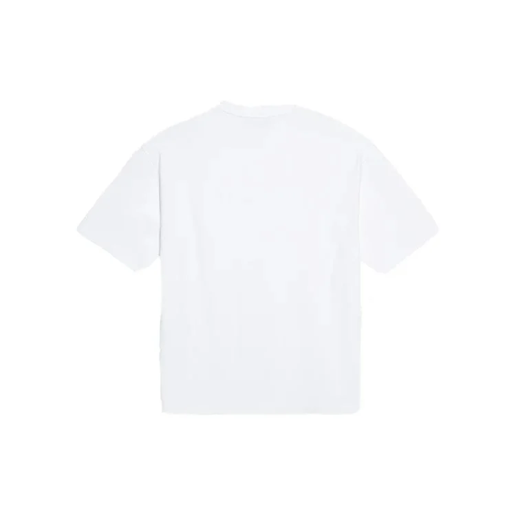 Camiseta de manga corta retro para hombre de Balenciaga con estampado del logotipo «Band Portrait», blanca, 612966TIV479000