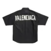 Camiseta de manga corta Tape Type, corte holgado «Negro» 738761TNM601000