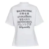 Camiseta de manga corta «Word» de Balenciaga para hombre, colección primavera-verano 2021, blanca 641613TJVI59040