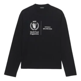Camiseta de manga larga Balenciaga x WFP, corte medio «Negro» 612967THV841000