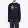 Camiseta de manga larga Balenciaga x WFP, corte medio «Negro» 612967THV841000
