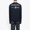 Camiseta de manga larga Balenciaga x WFP, corte medio «Negro» 612967THV841000