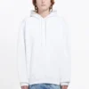 Camiseta de manga larga con capucha y estampado «Back Alphabet» de Balenciaga para hombre, color blanco, 556113TAV379000
