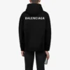 Camiseta de manga larga con estampado del logotipo de Balenciaga para hombre, colección Otoño-Invierno 2021, negra 600583TIV841070