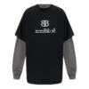 Camiseta de manga larga con parches «BB Be Different» «Black Grey» 720407TNVV31070