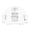 Camiseta de manga larga de metal DIY, corte medio «Blanco, negro y rojo» 699191TPVO29065