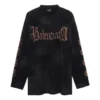Camiseta de manga larga Heavy Metal, corte oversize «Black Faded» 739783TOVE11055