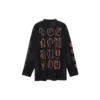 Camiseta de manga larga Heavy Metal, corte oversize «Black Faded» 739783TOVE11055