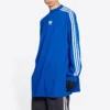 Camiseta de manga larga oversize Balenciaga x adidas «Blue» 728789TNVA65531