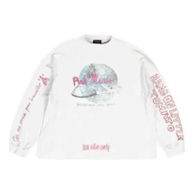 Camiseta de manga larga oversize Balenciaga x Pink Martini «Ecru» 699191TMVN99800 Camiseta de manga larga oversize Balenciaga x Pink Martini «Ecru» 699191TMVN99800