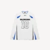 Camiseta de manga larga oversize para hombre de Balenciaga | Colaboración con la NBA en blanco/multicolor Camiseta de manga larga oversize para hombre de Balenciaga | Colaboración con la NBA en blanco/multicolor