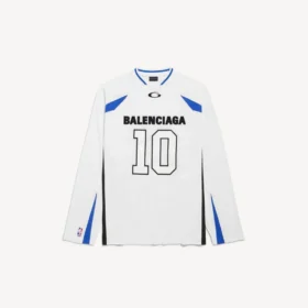 Camiseta de manga larga oversize para hombre de Balenciaga | Colaboración con la NBA en blanco/multicolor