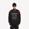 Camiseta de manga larga oversize para hombre de Balenciaga | Colaboración con la NBA en negro/multicolor Camiseta de manga larga oversize para hombre de Balenciaga | Colaboración con la NBA en negro/multicolor