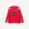 Camiseta de manga larga oversize para hombre de Balenciaga | Colaboración con la NBA en rojo/multicolor Camiseta de manga larga oversize para hombre de Balenciaga | Colaboración con la NBA en rojo/multicolor