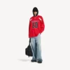 Camiseta de manga larga oversize para hombre de Balenciaga | Colaboración con la NBA en rojo/multicolor Camiseta de manga larga oversize para hombre de Balenciaga | Colaboración con la NBA en rojo/multicolor