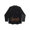 Camiseta de manga larga oversize «Paris Moon Upside Down» «Black Faded» 698155TOVT31055