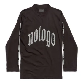 Camiseta de manga larga sin logotipo «Negro Gris» 788244TQVK51200