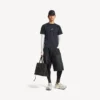 Camiseta de manga larga «techwear» para hombre en azul marino/blanco Camiseta de manga larga «techwear» para hombre en azul marino/blanco