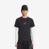 Camiseta de manga larga «techwear» para hombre en azul marino/blanco Camiseta de manga larga «techwear» para hombre en azul marino/blanco