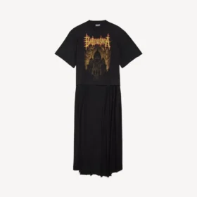 Camiseta de mujer Balenciaga «Sacra Cœur» con cola, en negro