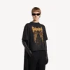 Camiseta de mujer Balenciaga «Sacra Cœur» con cola, en negro Camiseta de mujer Balenciaga «Sacra Cœur» con cola, en negro