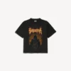 Camiseta de mujer Balenciaga Sacra Cœur de corte medio en color negro