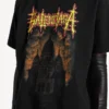 Camiseta de mujer Balenciaga Sacra Cœur de corte medio en color negro