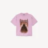 Camiseta de mujer Balenciaga Sacra Cœur de corte medio en rosa antiguo
