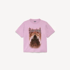 Camiseta de mujer Balenciaga Sacra Cœur de corte medio en rosa antiguo