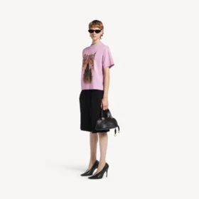 Camiseta de mujer Balenciaga Sacra Cœur de corte medio en rosa antiguo