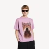 Camiseta de mujer Balenciaga Sacra Cœur de corte medio en rosa antiguo