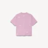 Camiseta de mujer con diseño «520 stickers» de corte medio en rosa antiguo/blanco