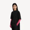 Camiseta de mujer «Train» en negro Camiseta de mujer «Train» en negro