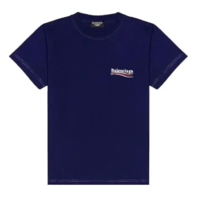 Camiseta de Political Campaign, corte medio «Azul Pacífico y Blanco» 620967TKVJ11195