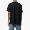 Camiseta de punto de manga corta con logotipo de Balenciaga para hombre, negra, 556150TYK281000